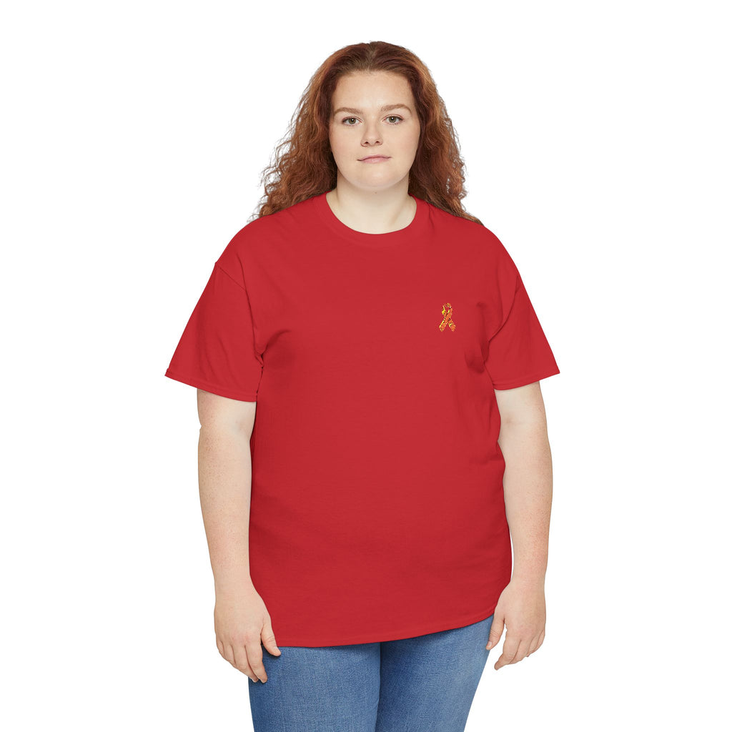 Unisex Shirt - gestickte Krebsschleife Orange -  50% vom Gewinn spende ich gemeinnützig