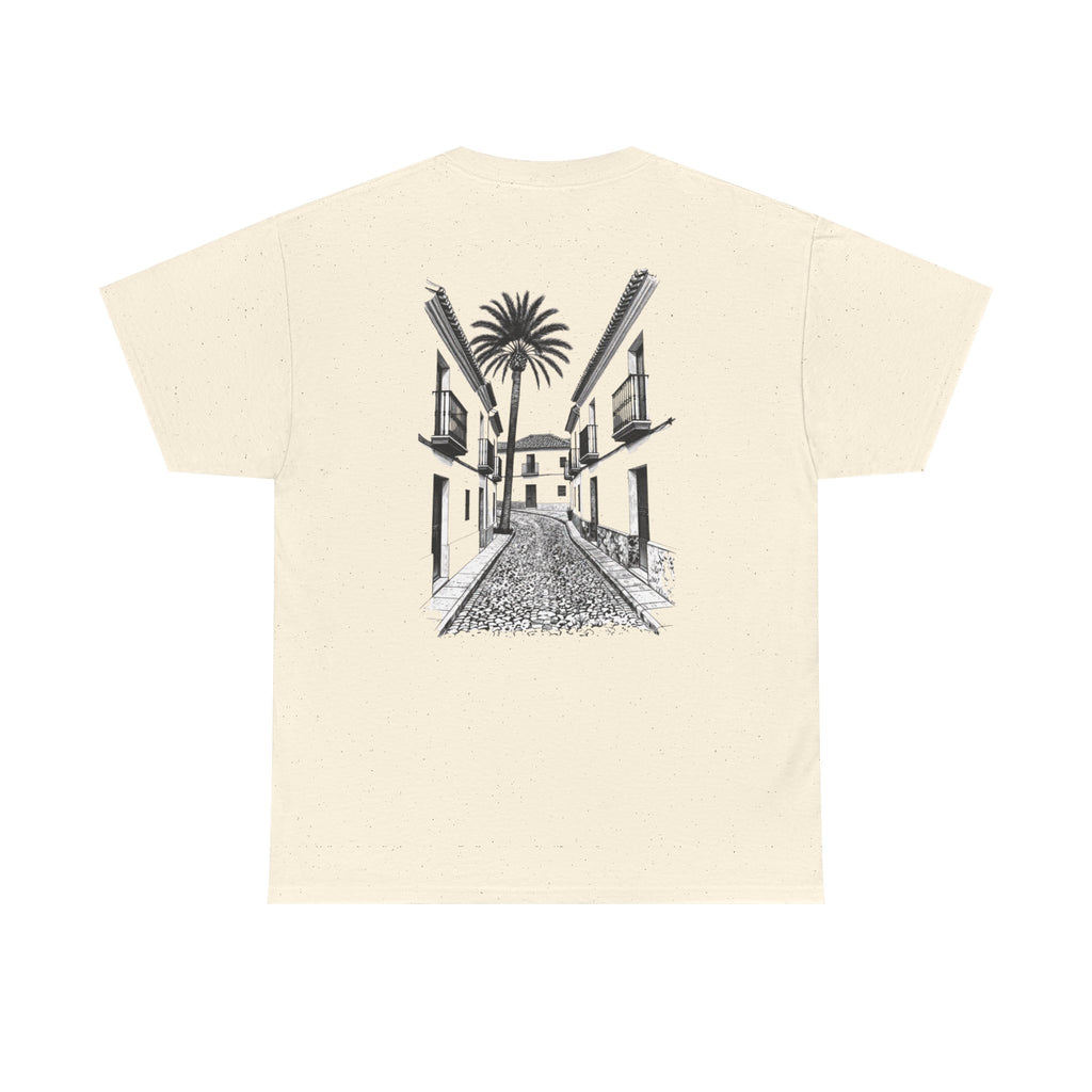 T-Shirt — Vintage Mediterranean Street Illustration Tee