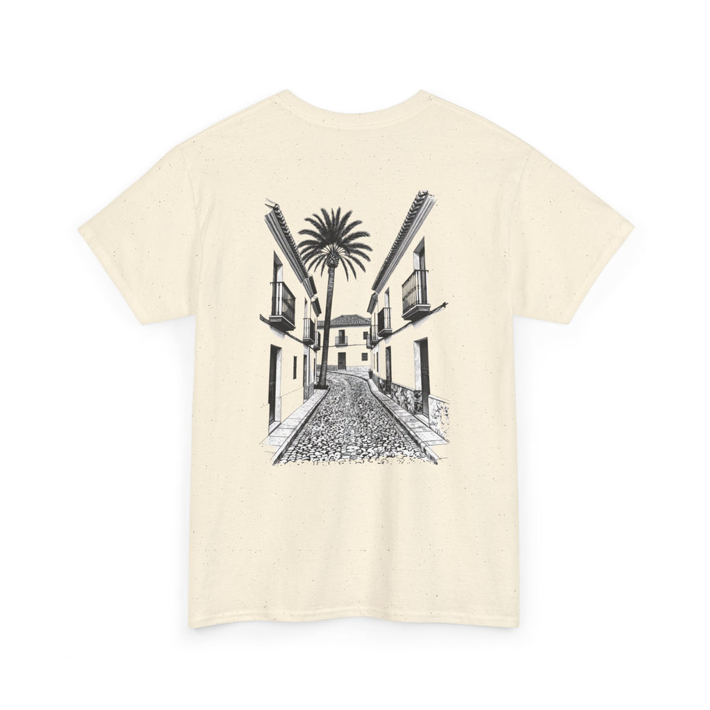 T-Shirt — Vintage Mediterranean Street Illustration Tee