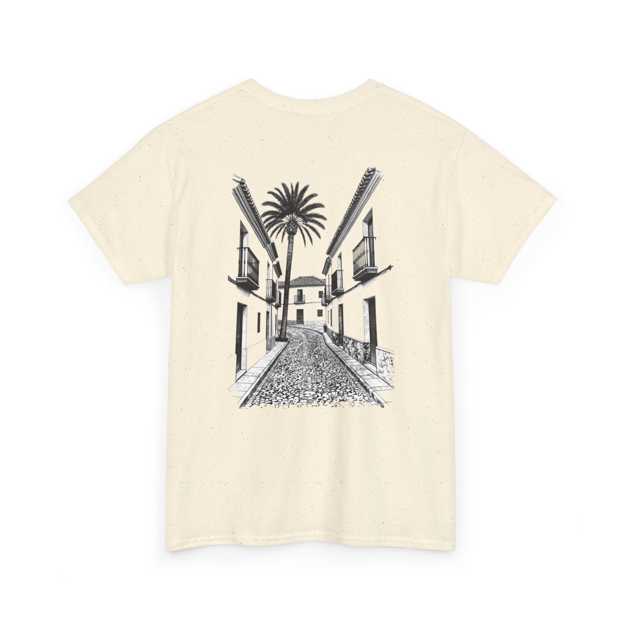 T-Shirt — Vintage Mediterranean Street Illustration Tee