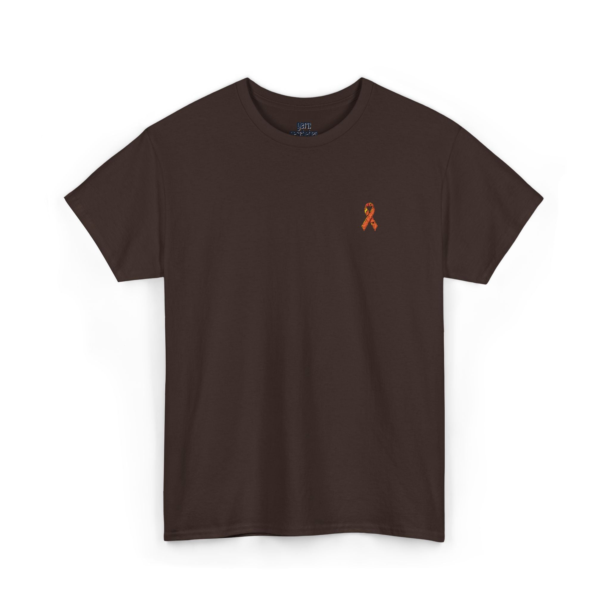 Unisex Shirt - gestickte Krebsschleife Orange -  50% vom Gewinn spende ich gemeinnützig