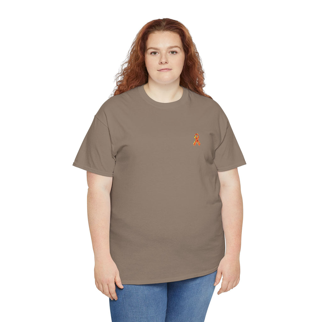 Unisex Shirt - gestickte Krebsschleife Orange -  50% vom Gewinn spende ich gemeinnützig