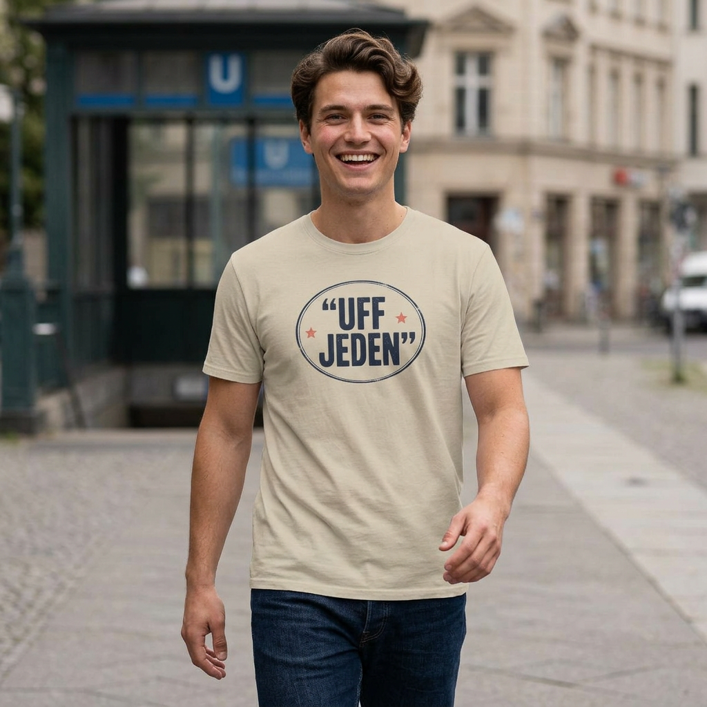 "UFF JEDEN" Vintage Badge T-Shirt #berlin