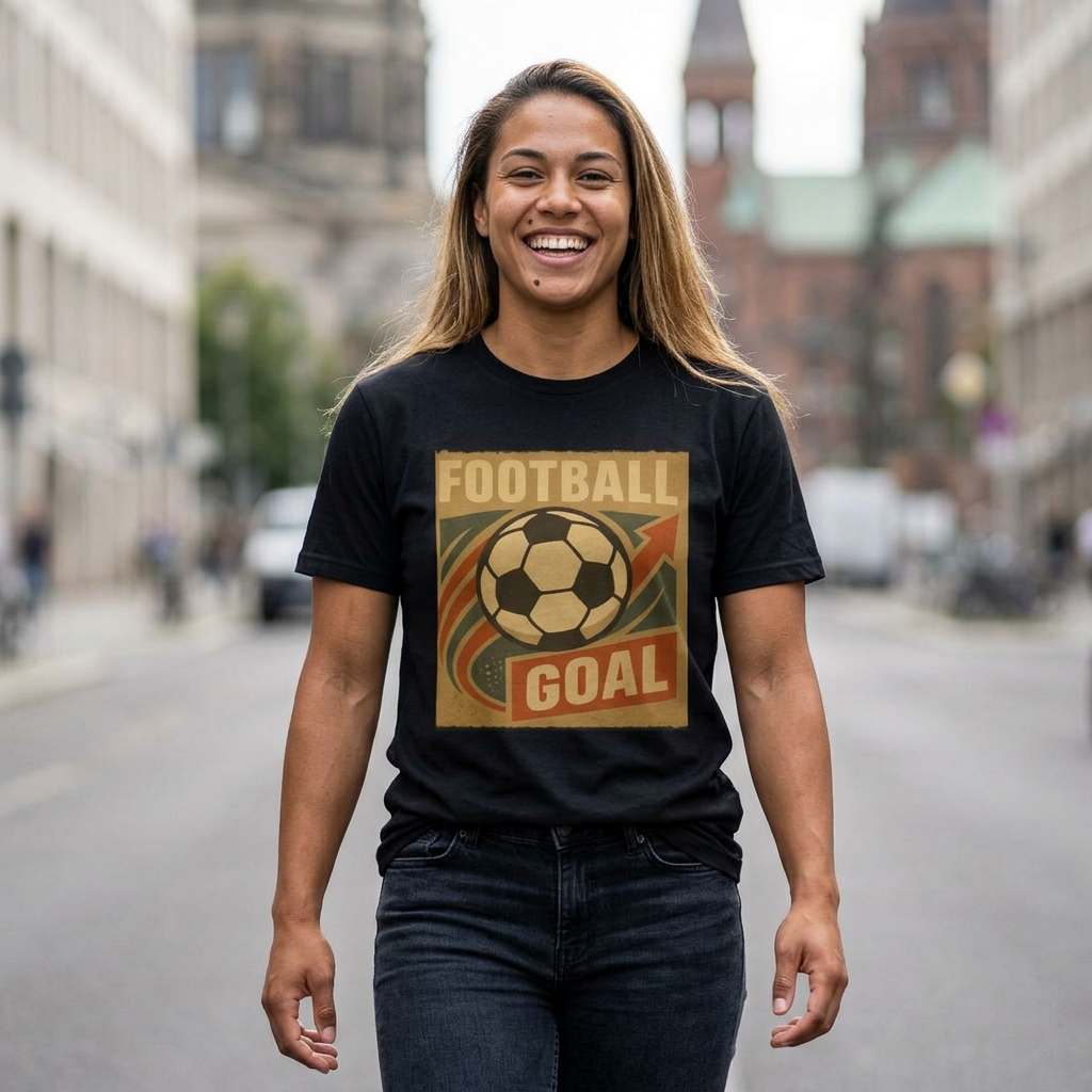 Vintage-Fußball-Grafik-T-Shirt