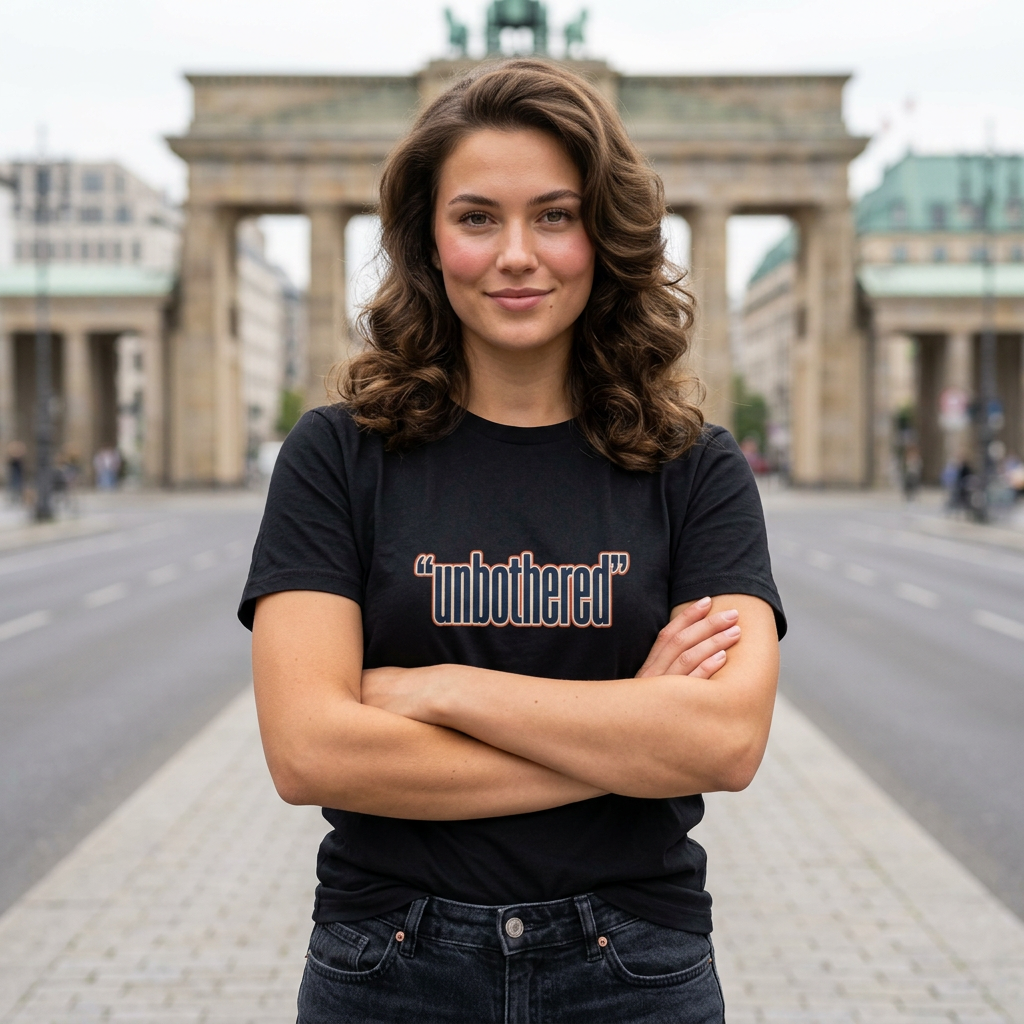 Unbothered Tee — Minimalist Graphic White T‑Shirt with “unbothered” Text