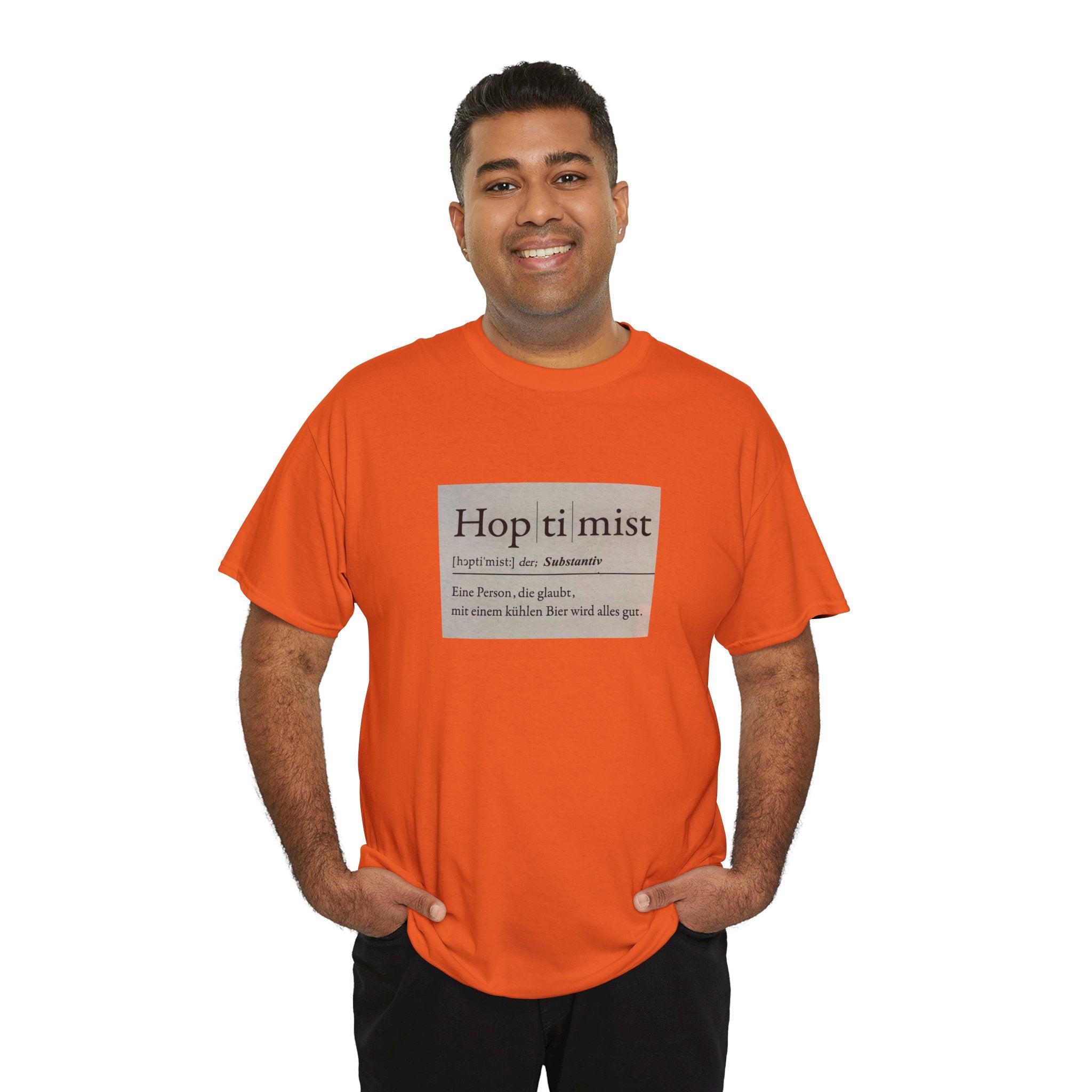 Hop ti mist Vintage Text Tee — Minimal German Phrase Shirt