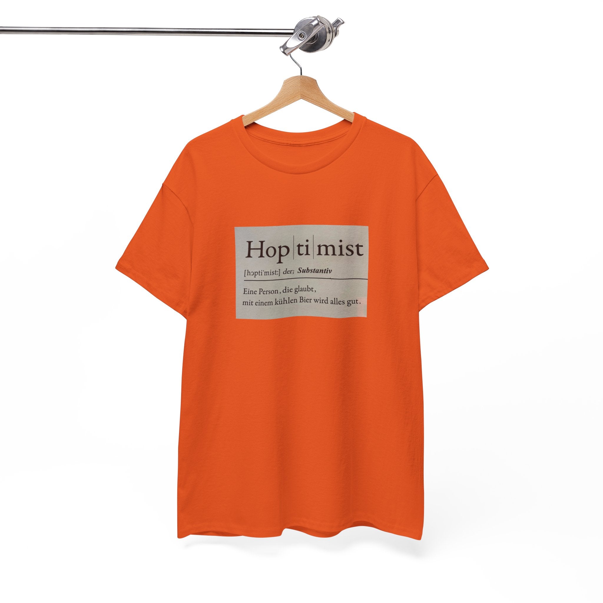 Hop ti mist Vintage Text Tee — Minimal German Phrase Shirt