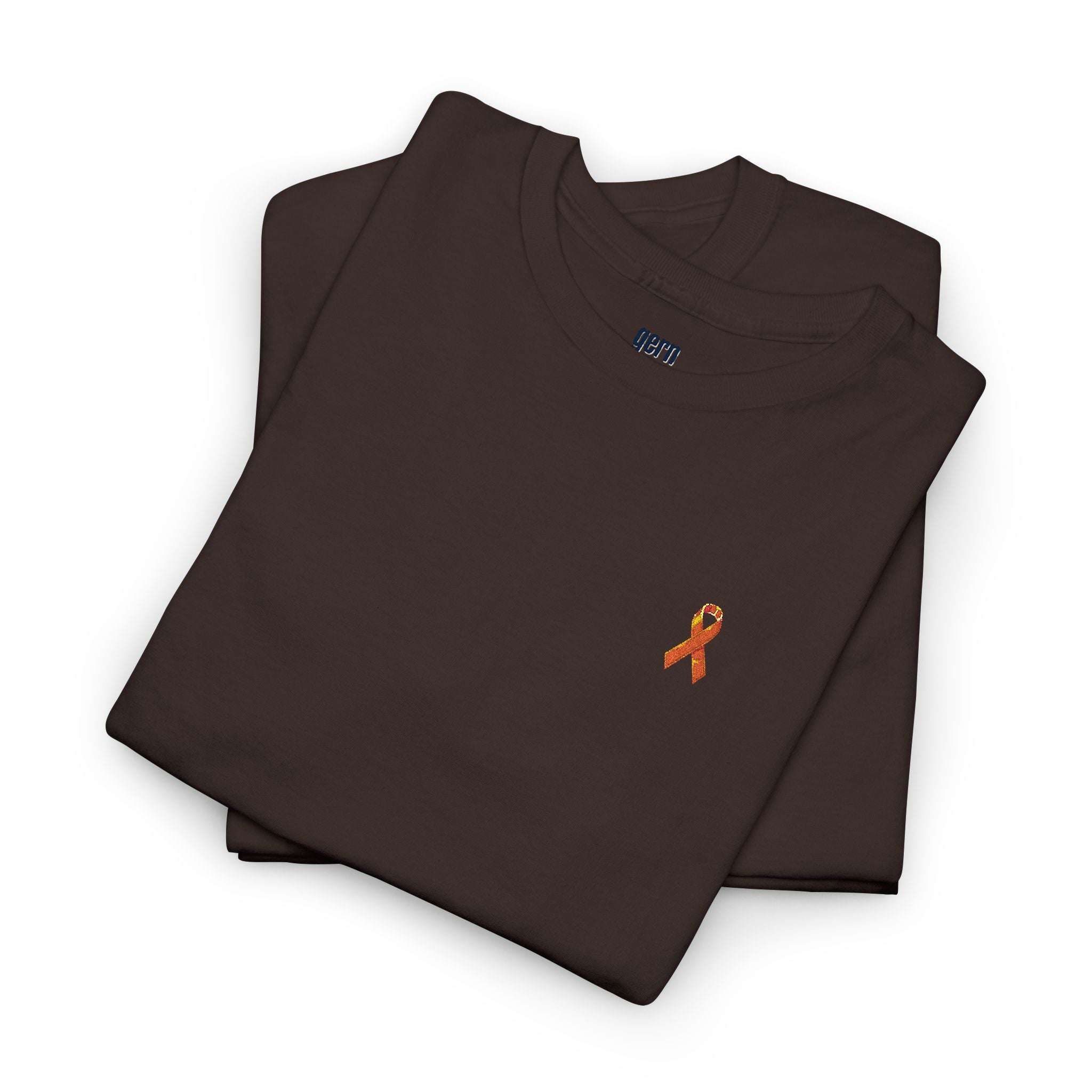 Unisex Shirt - gestickte Krebsschleife Orange -  50% vom Gewinn spende ich gemeinnützig
