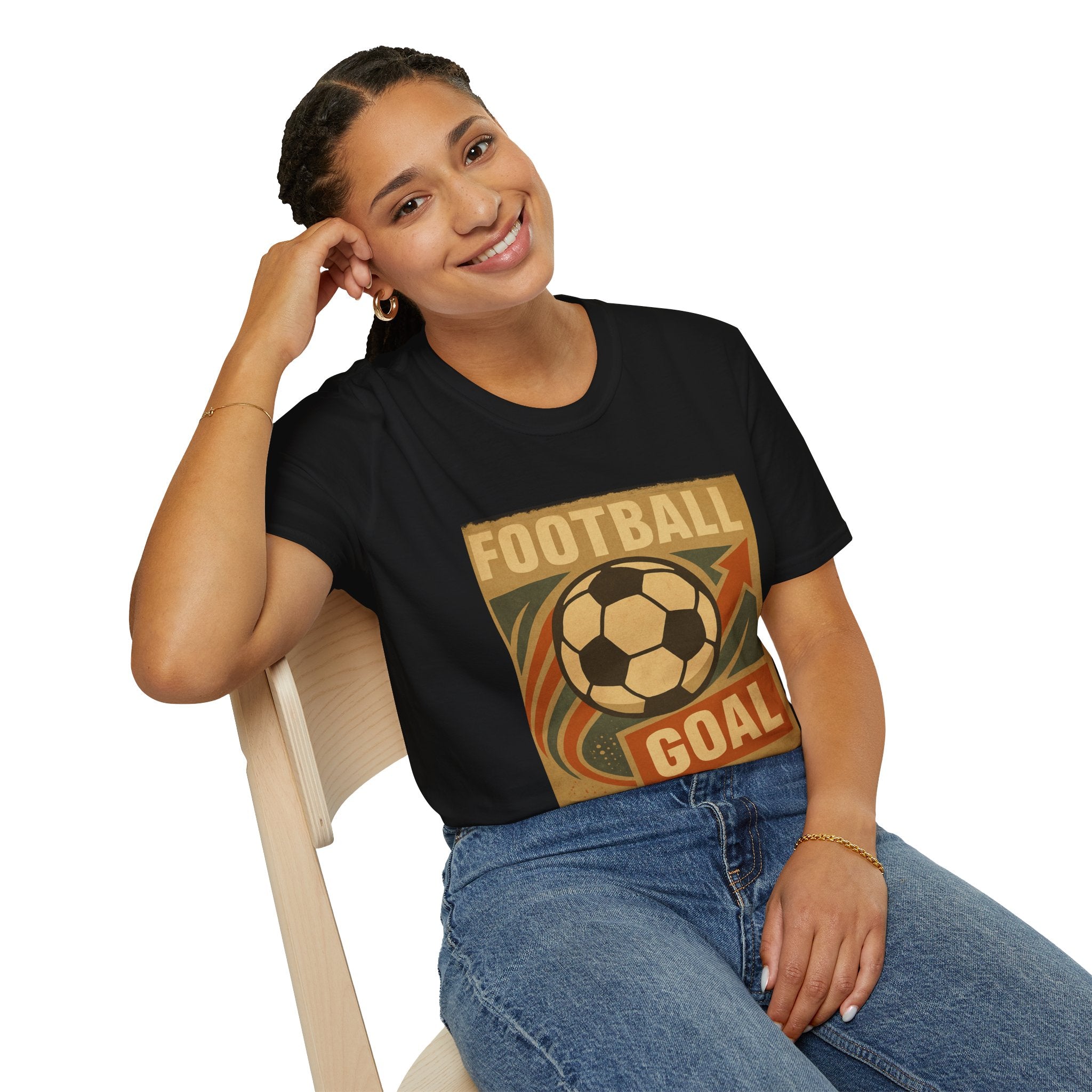 Vintage-Fußball-Grafik-T-Shirt