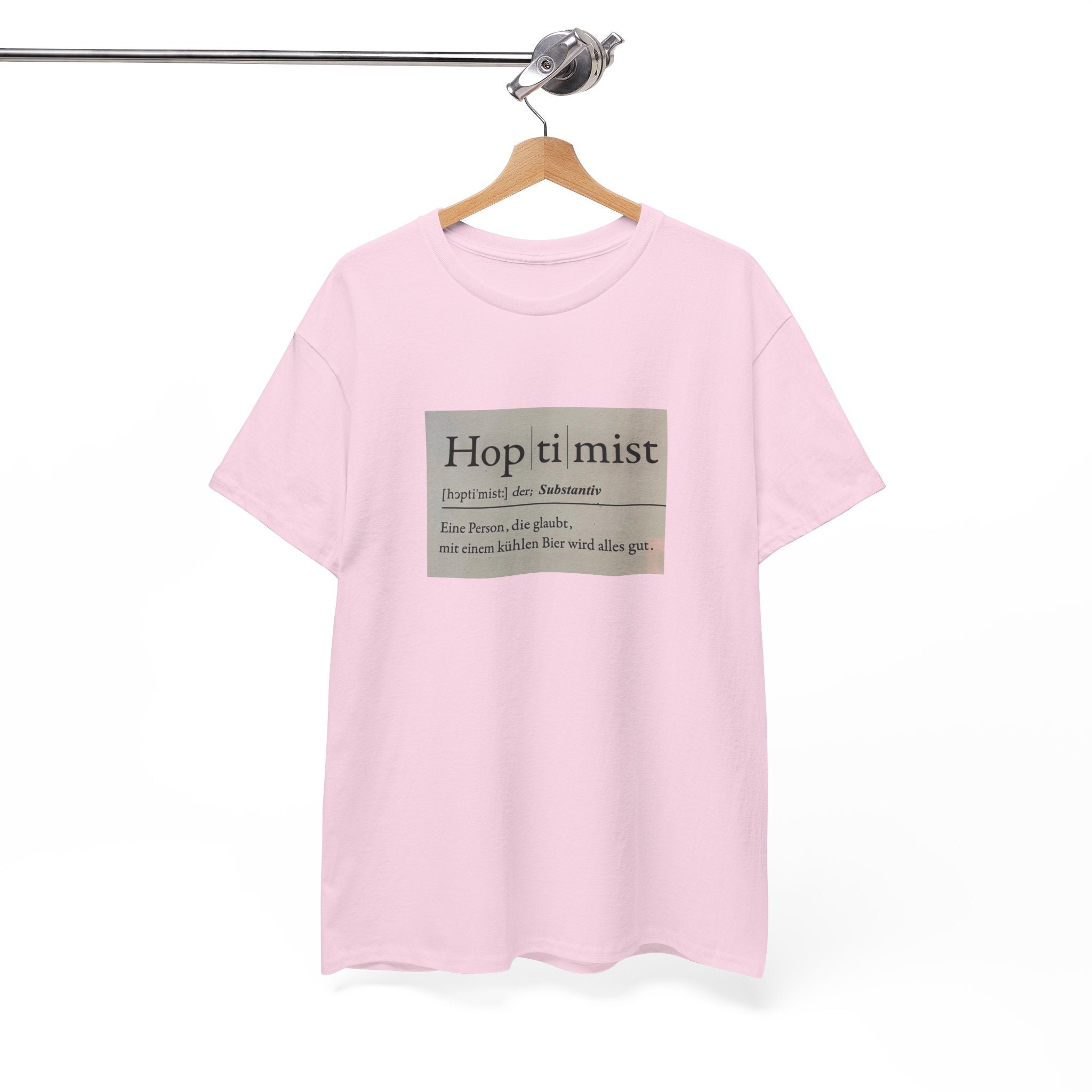 Hop ti mist Vintage Text Tee — Minimal German Phrase Shirt